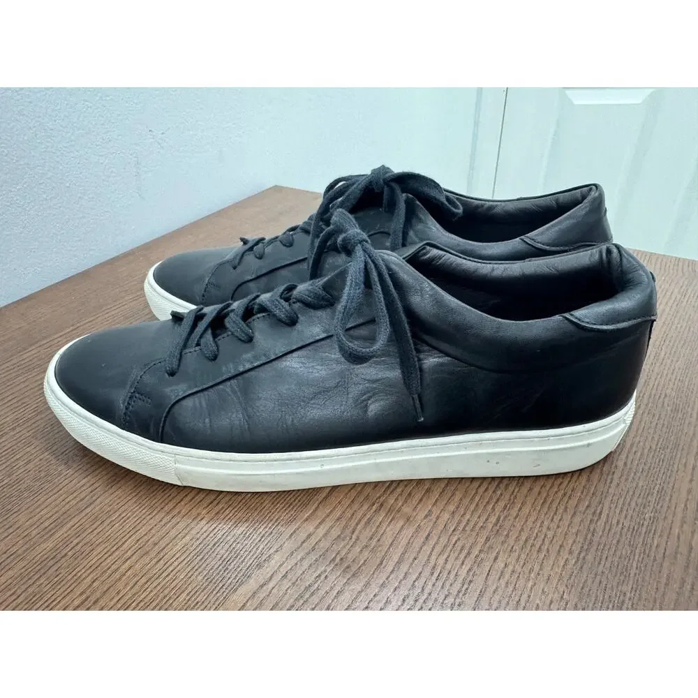 $395 - TO BOOT NEW YORK Pullman Leather Sneaker in BLACK Size 11.5 (sh300thrifty